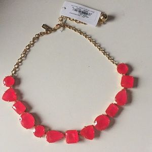 NWT! Kate Spade Vegas Jewels pink & gold necklace